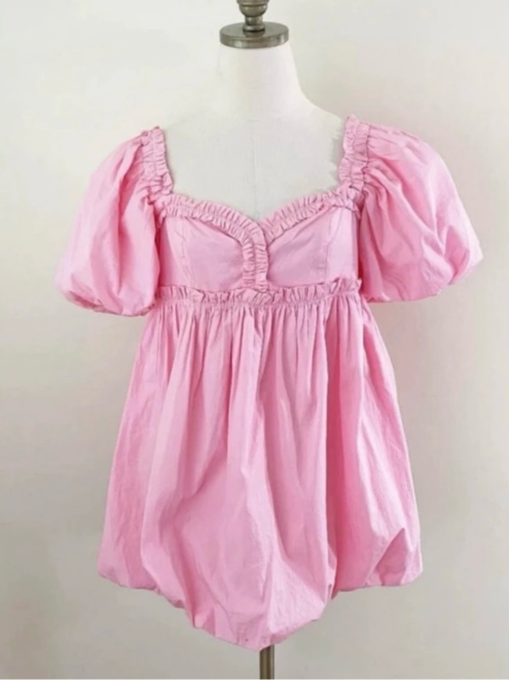 Free People Pink Babydoll Mini Dress